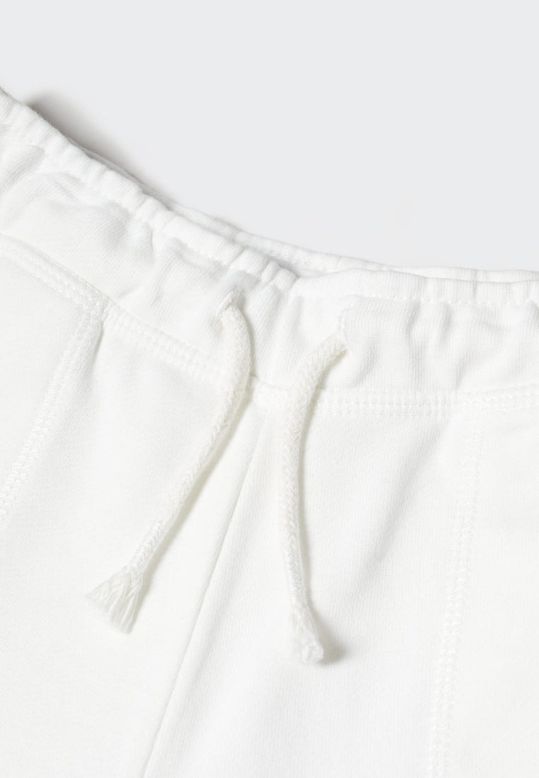 Kids Cotton Shorts (White)