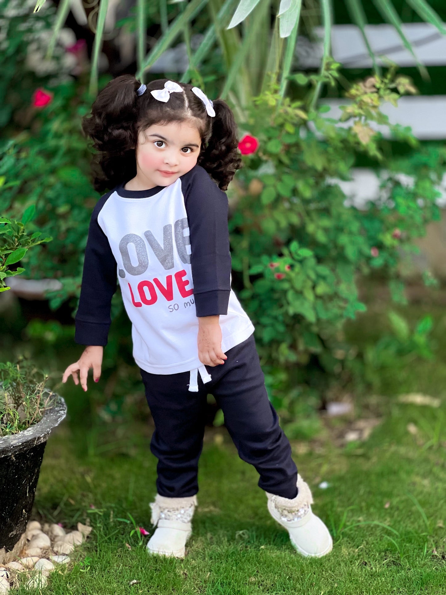 Sparkly Love Raglan Set