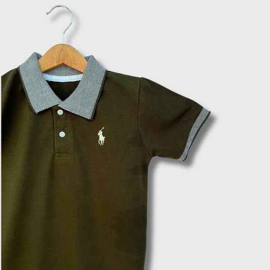 Kids Classic Polo (Olive Green)