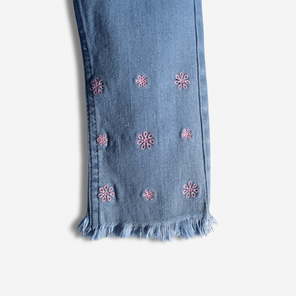 Daisy Fray Denim – Light Blue