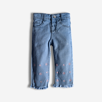 Daisy Fray Denim – Light Blue