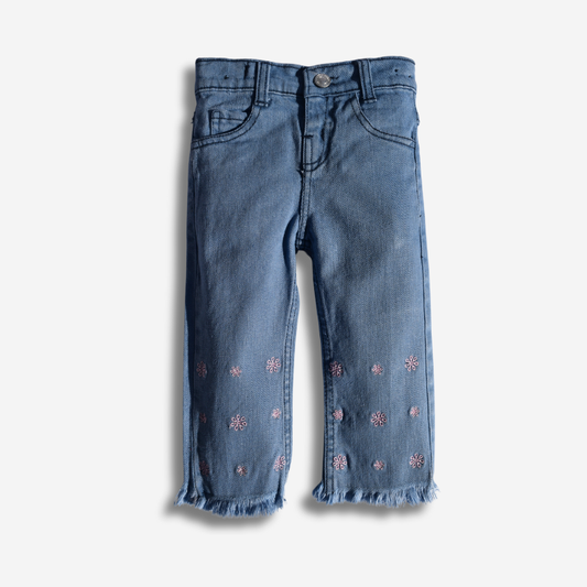 Daisy Fray Denim – Medium Blue