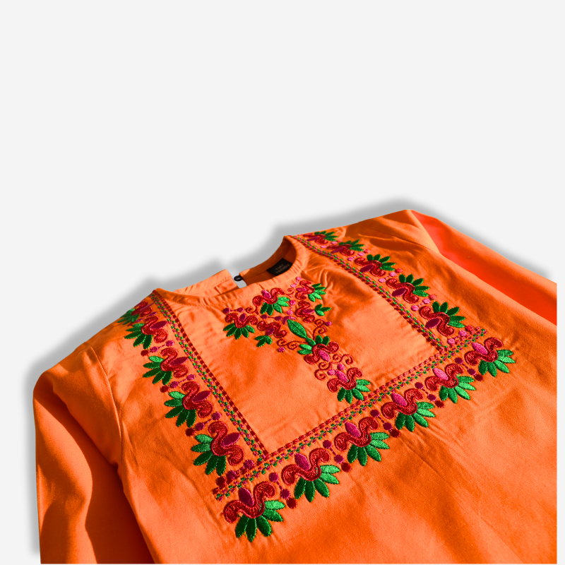 Narang Bahaar (Orange & Multi Embroidery) 🍊