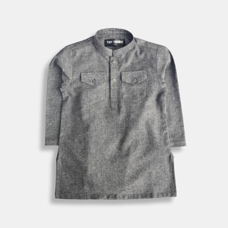 Grey Denim Kurta