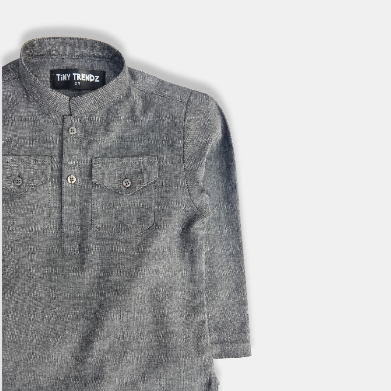 Grey Denim Kurta