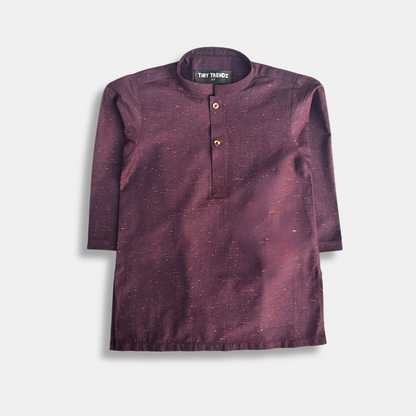 Deep Purple Cotton Kurta