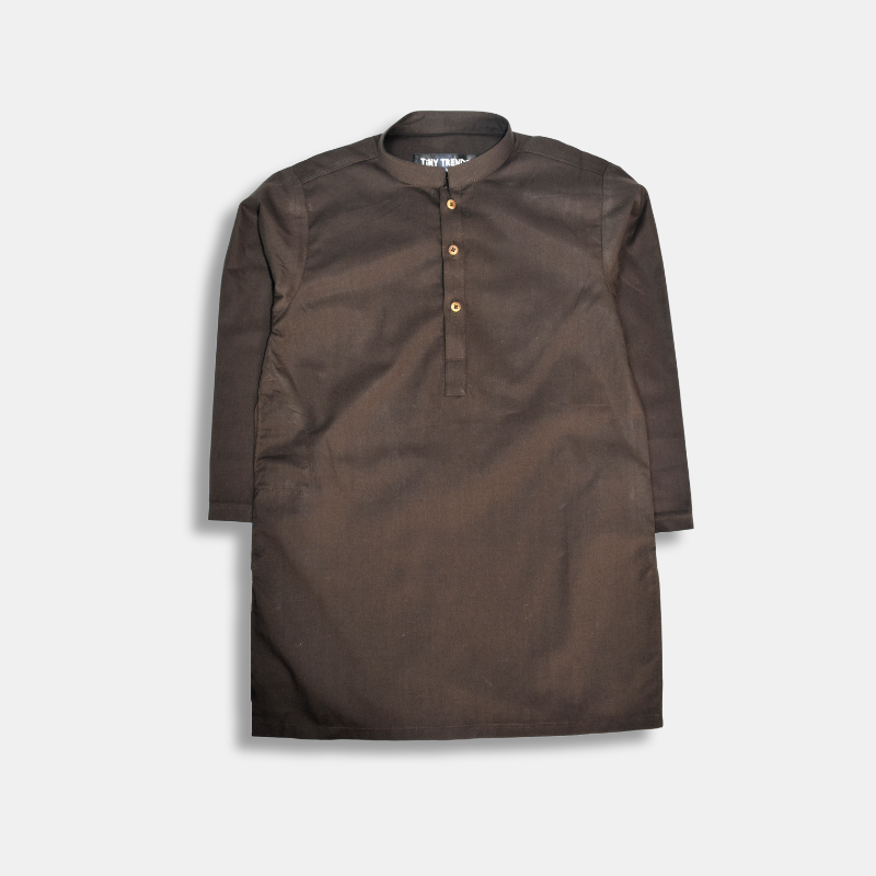 Moss Brown Boys' Kurta