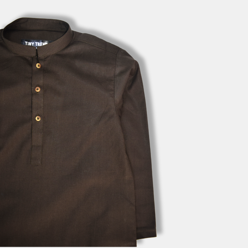 Moss Brown Boys' Kurta