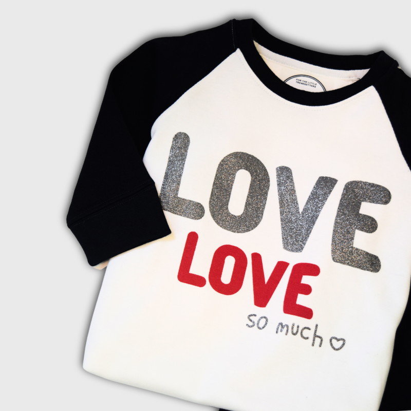 Sparkly Love Raglan Set