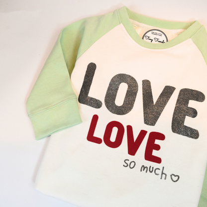 Sparkle Love Raglan Set (Light Green)