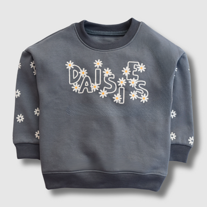 Grey Daisies Fleece Pajama Set