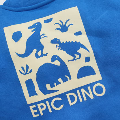 Epic Dino Fleece Set in Blue