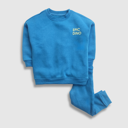 Epic Dino Fleece Set in Blue