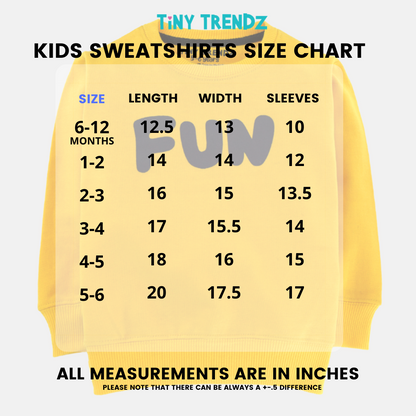 Fun kids sweatshirt (Yellow)