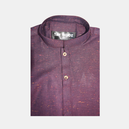 Deep Purple Cotton Kurta