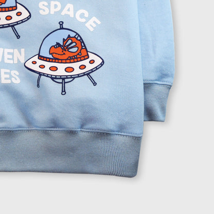 Space adventure Kids sweatshirt (Sky Blue)