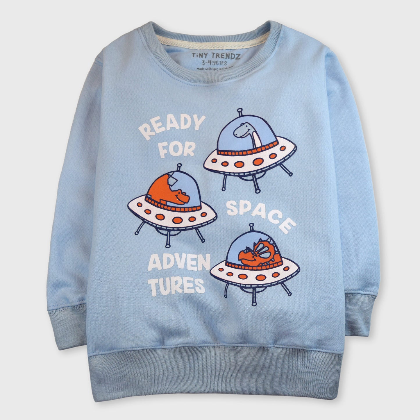 Space adventure Kids sweatshirt (Sky Blue)